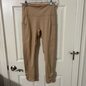 Free People FP Movement Women’s Size Small Tan Cream Yoga Leggings